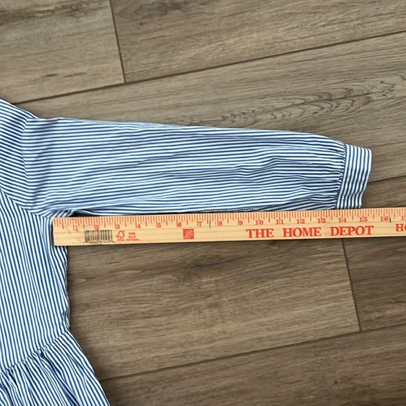 J Crew Striped Stretch Cotton Poplin Tiered Dress - Picture 6 of 14